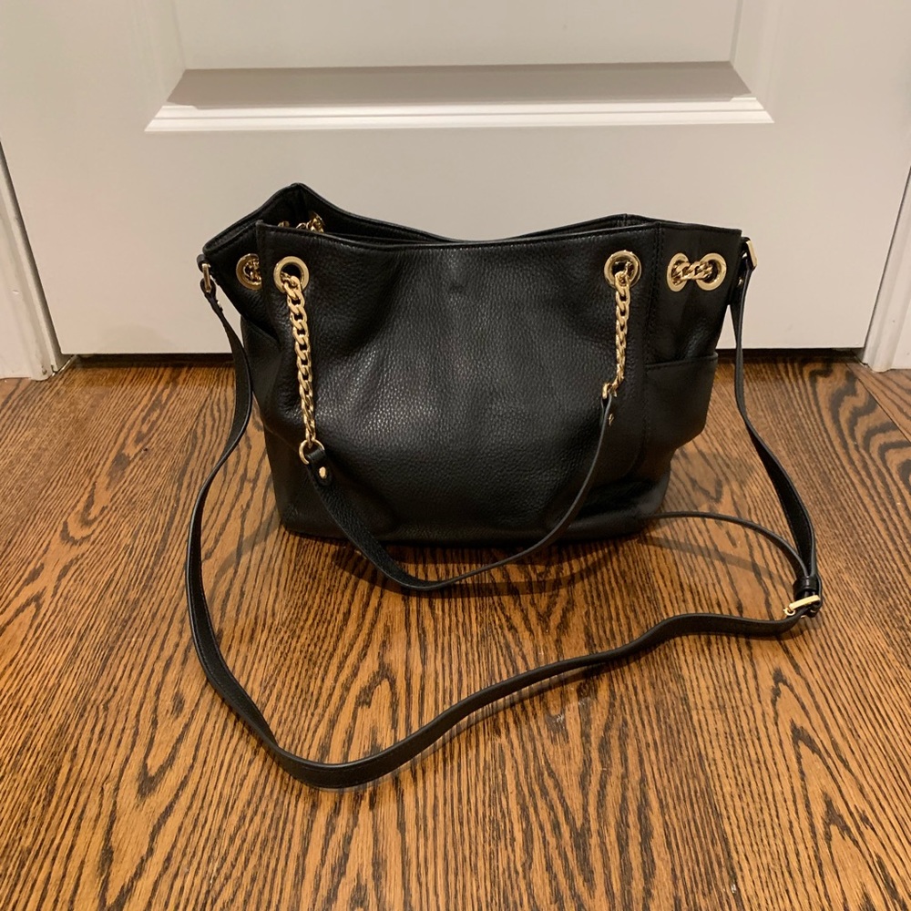 Michael Kors black leather hobo